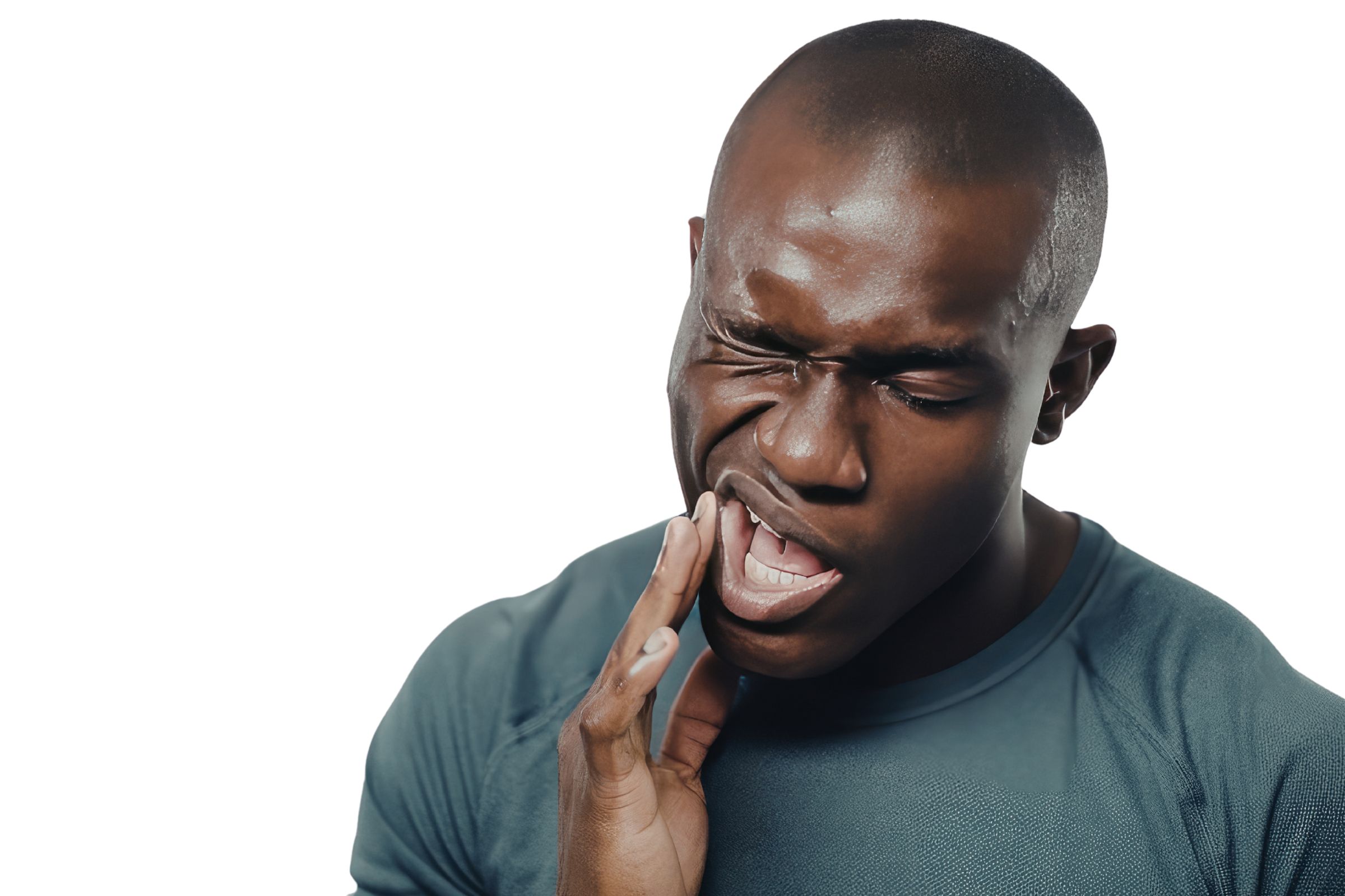 Man in pain with toothache